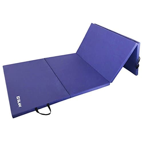 EZ GLAM Gymnastics Gym Folding Exercise Mats Black Stretching Yoga Mat - Dark Pink