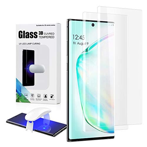 RockFlim [2 Pack] Galaxy Note 10 Plus Tempered Glass Screen Protector, Fingerprint Scaner 3D Liquid Transparent Clear Full Curved Edge Friendly Coverage for Samsung Galaxy Note 10+ and Note 10+ 5G