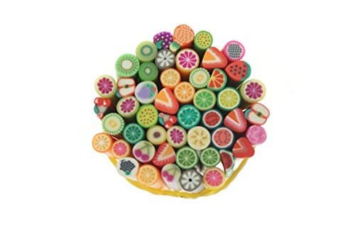 Bilipala 50 PCS 3D Manicure Designs Sticks Fimo Canes Rods Accessories, Fruit