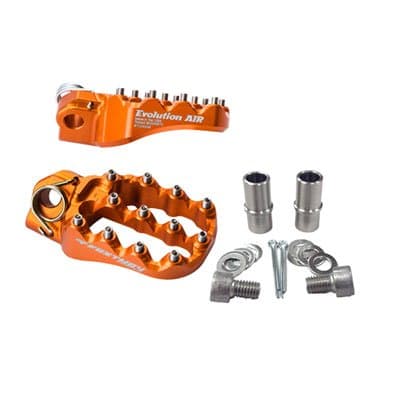 Fastway Evo Air Motorcycle Foot Pegs Kit Orange for KTM 990 Adventure R 2010-2012