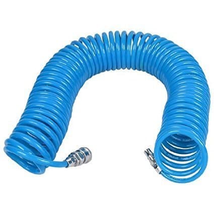 Polyurethane Flexible Pneumatic Pipe Tube Hose | 8mm x 5mm | 5 Meter- PU Coil Spiral Helical | Blue |