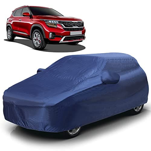 Car Cover Waterproof TF-I for Kia Seltos [Year 2019 Onwards] - Seltos Car Cover Dust & UV Protection Seltos Car Body Cover with Mirror Pocket Soft Cotton Lining