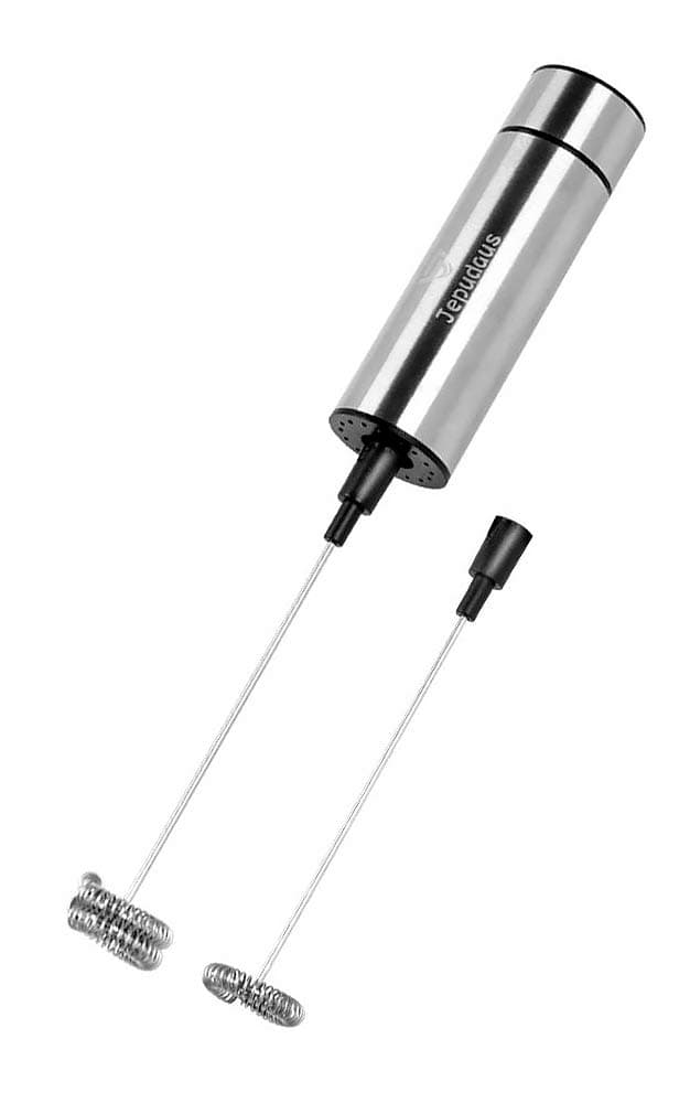 Milk Frother,Coffee Whisker,Handheld Battery Operated Electric Mini Mixer,Blender,Wand , Stainless Steel,9.3 x 1.3 x 1.3 Inches,Silvery, Pack 1 Piece.