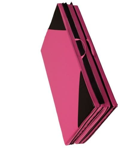 Pink & Black , Folding Gymnastics Gym Exercise Aerobics Mats 4'x10'x2" Stretching Fitness Yoga