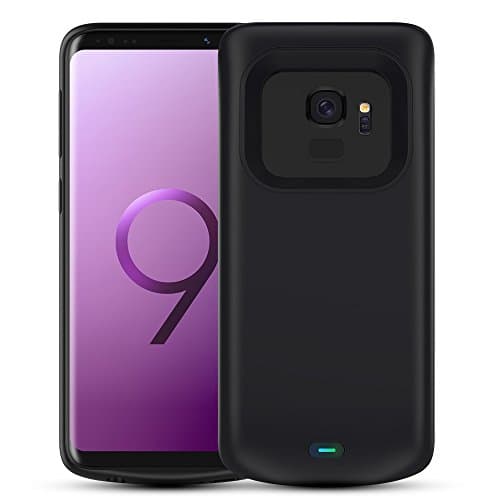 Snowpink Galaxy S9 Battery Case, 4700mAh Portable S9 Charger case Rechargeable Charging Case Compatible Samsung Galaxy S9 Extended Battery Case with Sync Through Technology(Black)