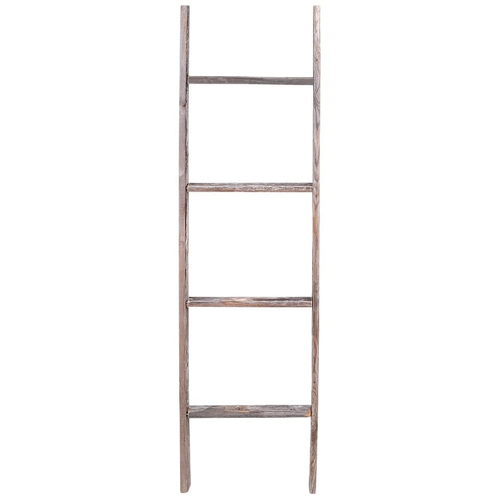 Decorative Ladder – Reclaimed Old Wooden Ladder 6 Foot Rustic Barn Wood