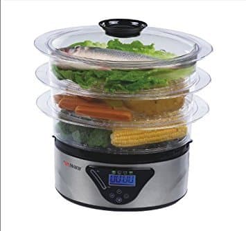 6K203 Digital Stainless Steel Steam Cooker, LCD Display, Programmable