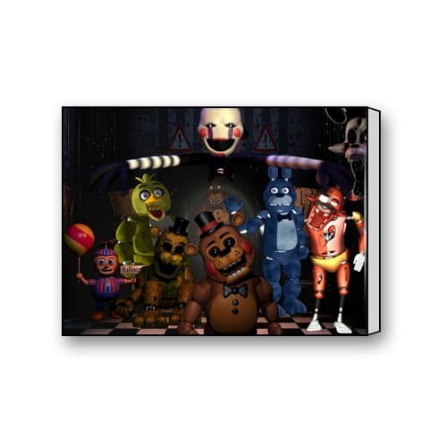 Customized Animatronics at Freddy's Five Nights Canvas Print 14" x 11"