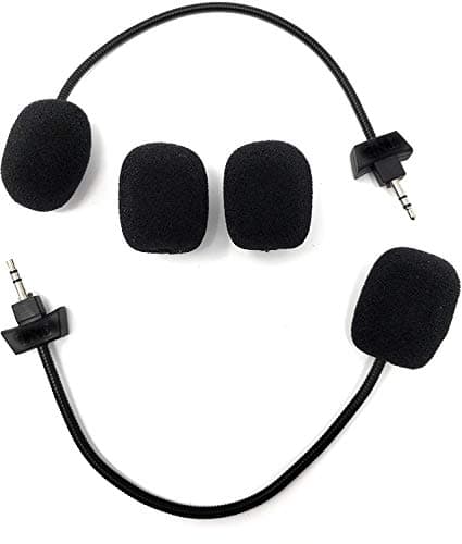 TNE 2-Pack Replacement AG9 Game Mics 2.5mm Microphone Boom for Wireless PDP Afterglow AG 9 Legendary Collection Sound of Justice AG 9+ Armored PS4 PC Computer Gaming Headphones