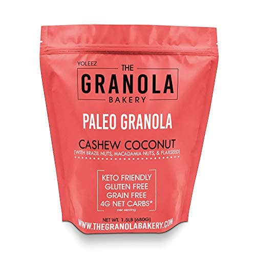 Granola Bakery - Coconut Cashew Paleo Granola - 4g Net Carb, 1.5Lb Bulk Bag - Grain Free Keto Cereal, Gluten Free, Low Carb, Diabetic Friendly Breakfast Food
