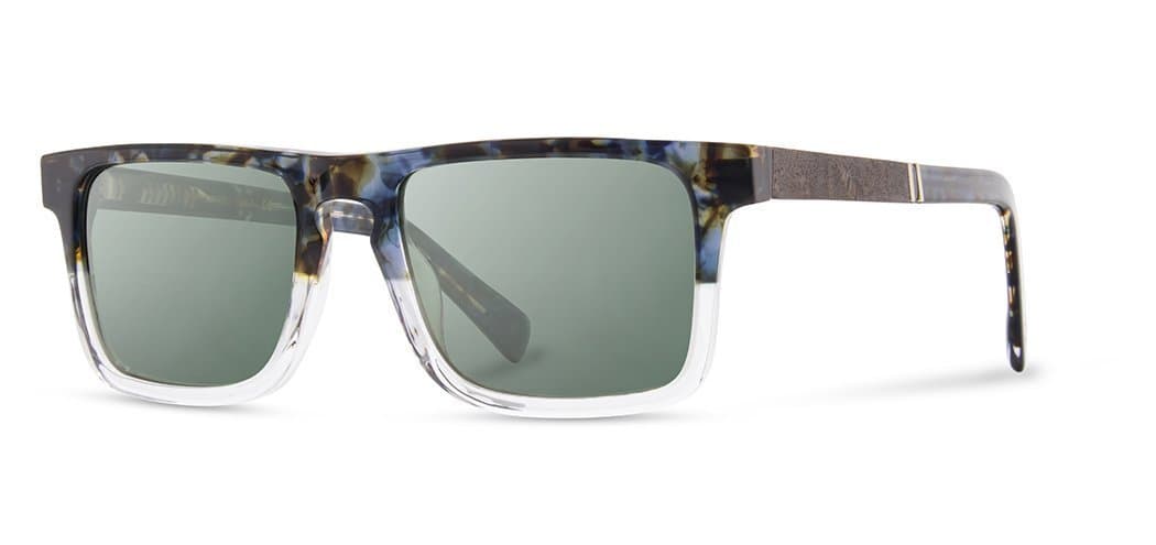 Shwood - Govy 2 Rectangle Acetate & Wood Sunglasses
