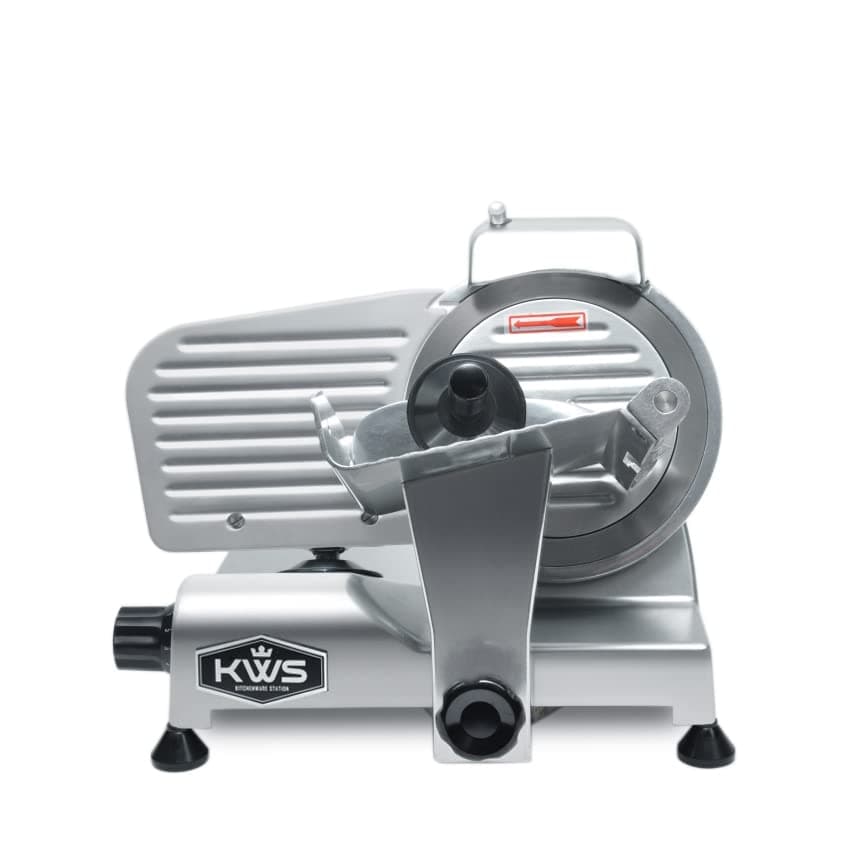 MS-6SS Commercial 200W Electric Meat Slicer w/ Stainless Steel Blade (Silver)