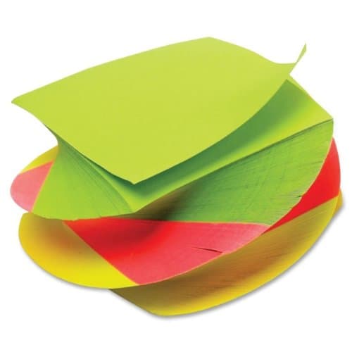TOPS 3 x 3 Inches Neon Twirl Memo Pads, Assorted Colors, 400 Sheets/Pad, Pack of 12 (99529)