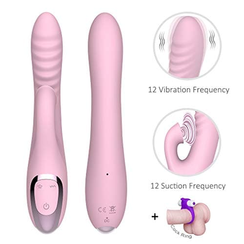 Female Tongue Vibrate Toy Oral Tongue Simulator, 12 Frequency Vibration& Suction Wand, Multi Speed Clitorial Sucking Toy for Woment-Shirt
