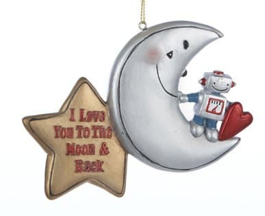 I Love You To The Moon And Back - Moon Ornament