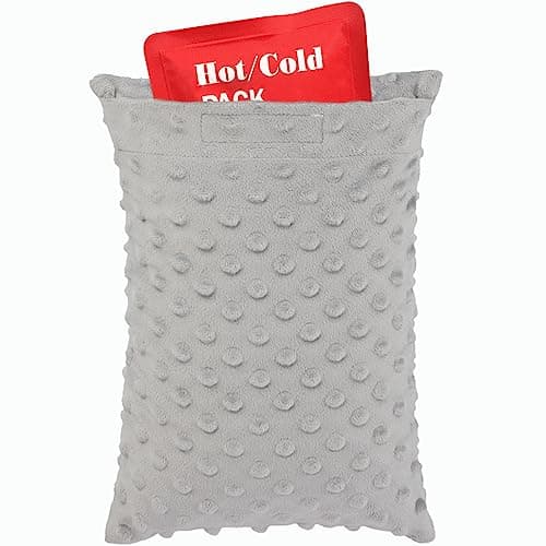 Hysterectomy Pillow Pocket Tummy Pillows, Hysterectomy Recovery Gifts, Ice Pack Not Included, Small Portable Abdominal Cushion After Surgery Post C-Section Women Minky Dot Light Gray
