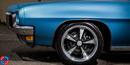 17" Inch US Mags Bandit Black Machine Wheels & Tire Package | Set of 4 | Includes Free Wheel Club LA T-Shirt | Fits Chevy Ford Pontiac Cadillac Buick Dodge BMW