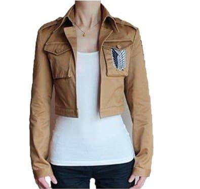 Worldeal Shingeki no Kyojin Attack on Titan Scouting Legion Khaki Cosplay Custom Jacket (L)
