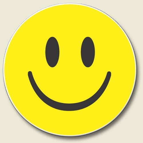 SMILEY face smileyface absorbent AUTO COASTER car NEW