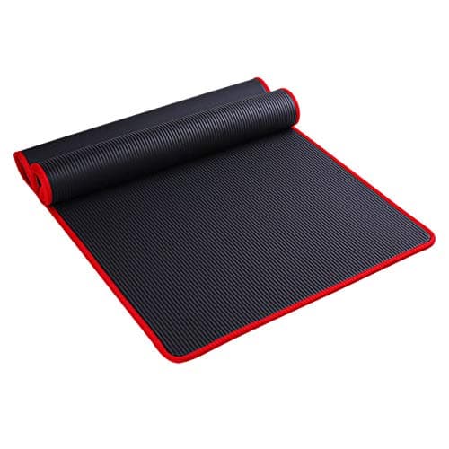 10Mm Thick Non- Mat Nbr Fitness Mat Anti-Tearing Beginner Mat 72x24Inch - Black