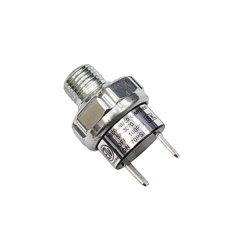 Air Pressure Switch 70-100 PSI Tank Mount Type Thread 1/4" NPT 12V 24V DC Air Compressor Pressure Switch for Air Train Horn 70-100 1/4 inch