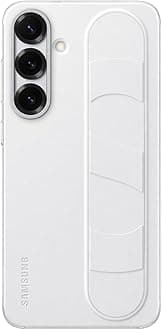 Galaxy S25+ Standing Grip Phone Case, Protective Cover, Soft Touch, Kickstand, Durable Design, International Version EF-GS936CWEGWW - (White)