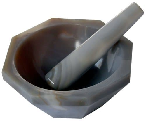 BIPEE Agate Mortar and Pestle Standard Form, 70X60X15mm Labware