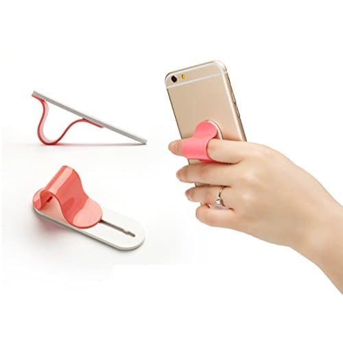 SHOPWAY Multi Band Finger Ring Holder Mobile Phone Smartphone Gripper Desk Stand for All Phones, Bracket Multi Color (Ring Stand Holder)