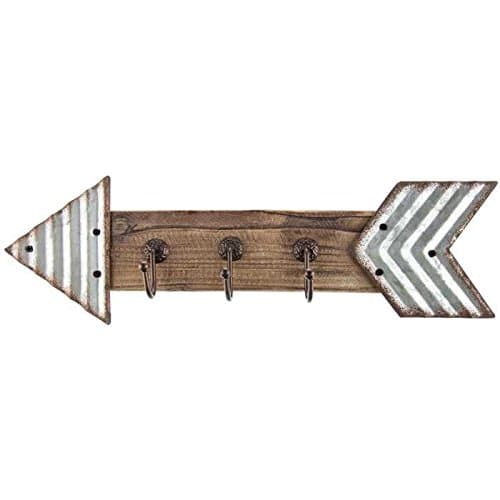 Hobby LobbyRustic Galvanized Metal & Wood Arrow Triple Hook Wall Decor/Home Decoration