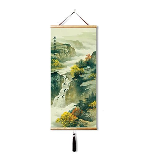 EAPEY Prints Chinese Scroll Hanging Japanese Wall Art A Quiet Valley in Autumn Decor Home