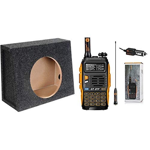 Bbox E10ST Single 10" Sealed Carpeted Truck Subwoofer Enclosure and Two-Way Radio Transceiver, Dual Band 136-174/400-520 MHz Power Two-Way Radio