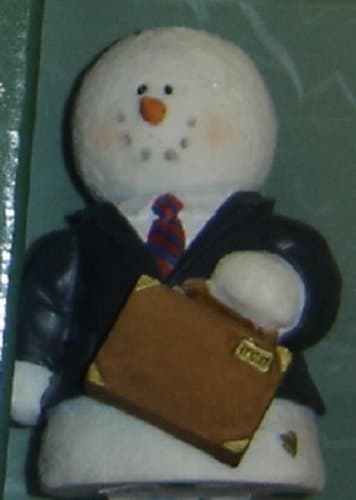 Sarah's Attic Snowonders 9 to 5 Snowman
