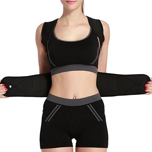 Extreme Fit Adjustable Posture-Support Brace and Double-Compression Belt