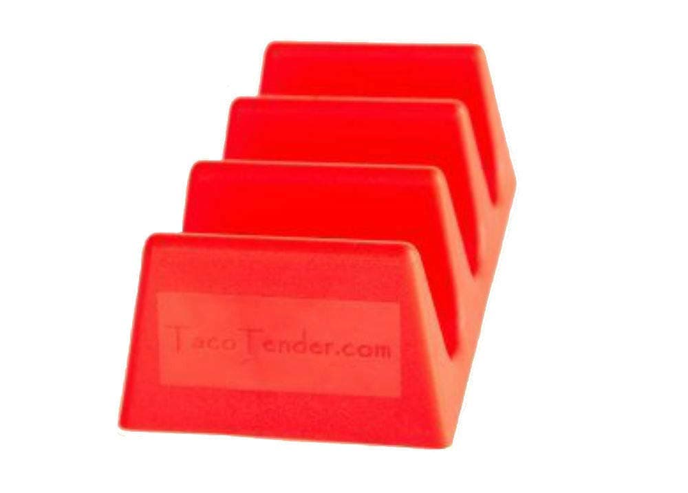Taco Tender Holder - Plastic Red Stand - Holds 3 Tacos