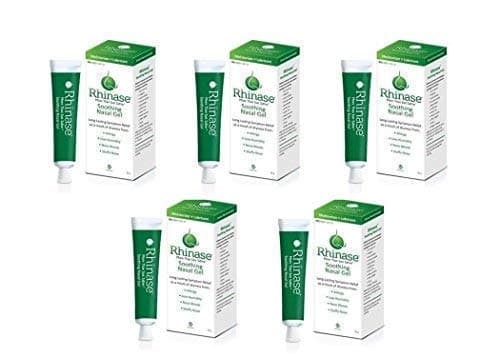 Rhinase Saline Nasal Gel (5 Pack) with 2 Wetting Agents and 2 Salts Allergy Relief Moisturizer - No Steroids no Aloe no Scent…