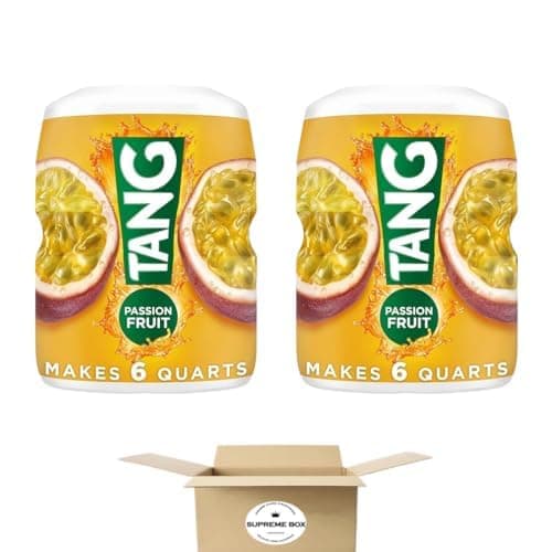 SUPREME BOX Tang Passion Fruit Powdered Drink Mix, 18 Ounce - Pack of 2 (36 oz in total)