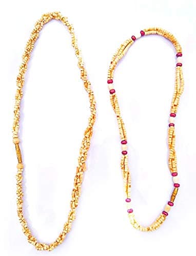 Original Wood Tulsi Mala Kanthi Mala 3 Round Twisted for Neck Men Women (Brown)