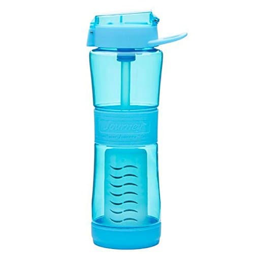 Journey Water Purifier Bottle - Best Filtered Water Bottle for Travel, Hiking, Camping, Everyday, Survival Water Filter Bottle, Removes Bacteria, Virus, Parasites, Lead 250 gal, 24 oz Sky Blue