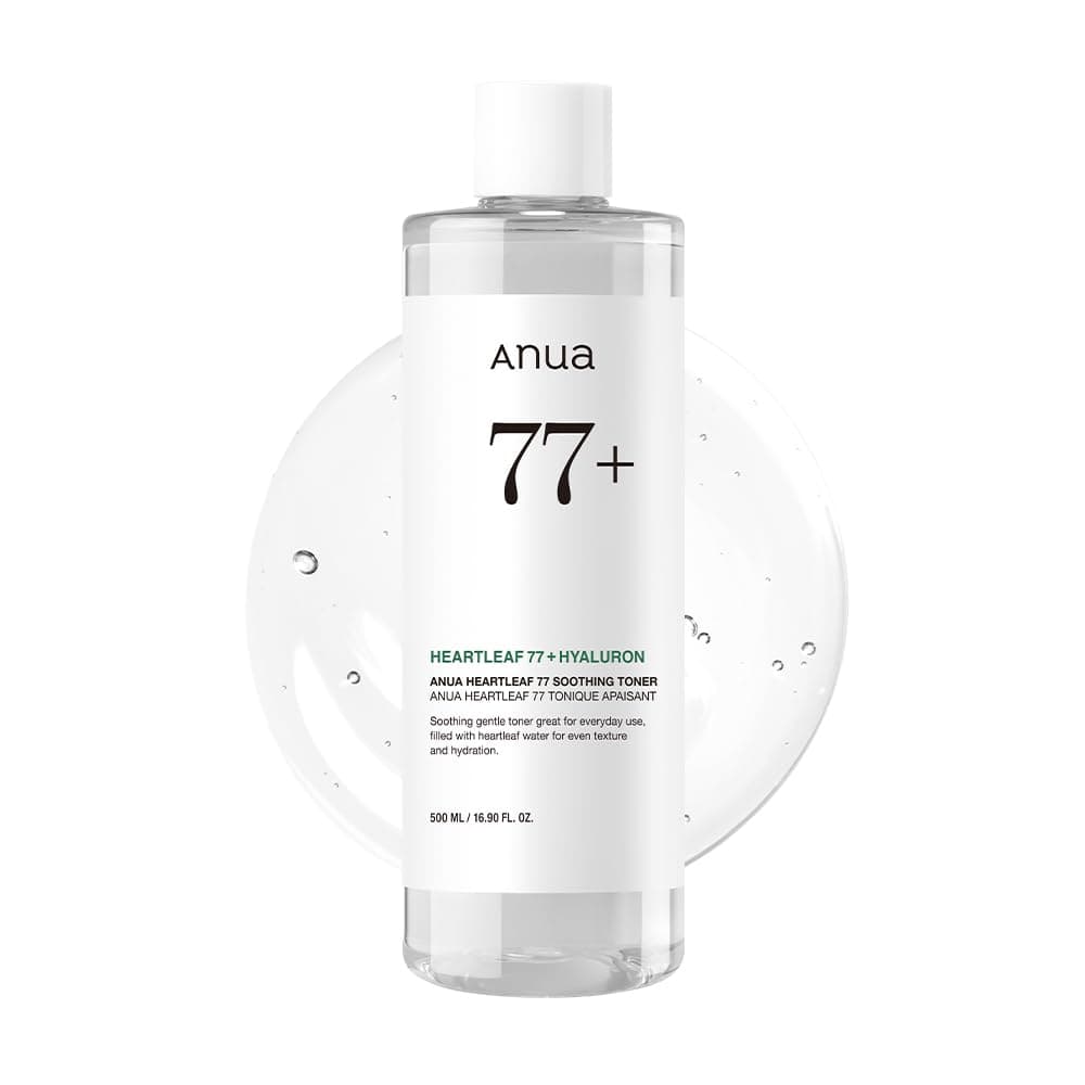 Anua Heartleaf 77 Soothing Toner, Moisturizing & Calming Facial Toner for Glass Skin, Hyaluronic Acid, Lightweight Hydration for Sensitive Skin, Redness Relief,Skin Cooling,Korean Skin Care,16.9 fl.oz