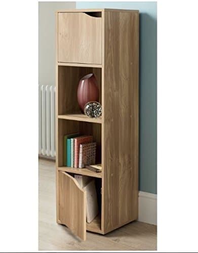 Turin 4 Cube Shelves Bookcase Shelves Storage unit oak wood dvd cd rack
