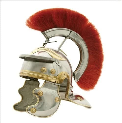 THOR INSTRUMENTSUSC Trojan Football Full-Size Metal Replica Roman Centurion Helmet Rustic Vintage Home Decor Gifts
