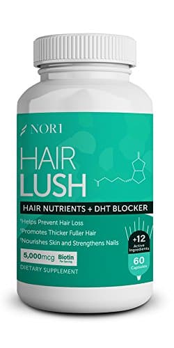 Hair Lush with Biotin and DHT Blocking Ingredients - Great for Hair, Skin & Nails and Hair Loss Prevention, 60 capsule