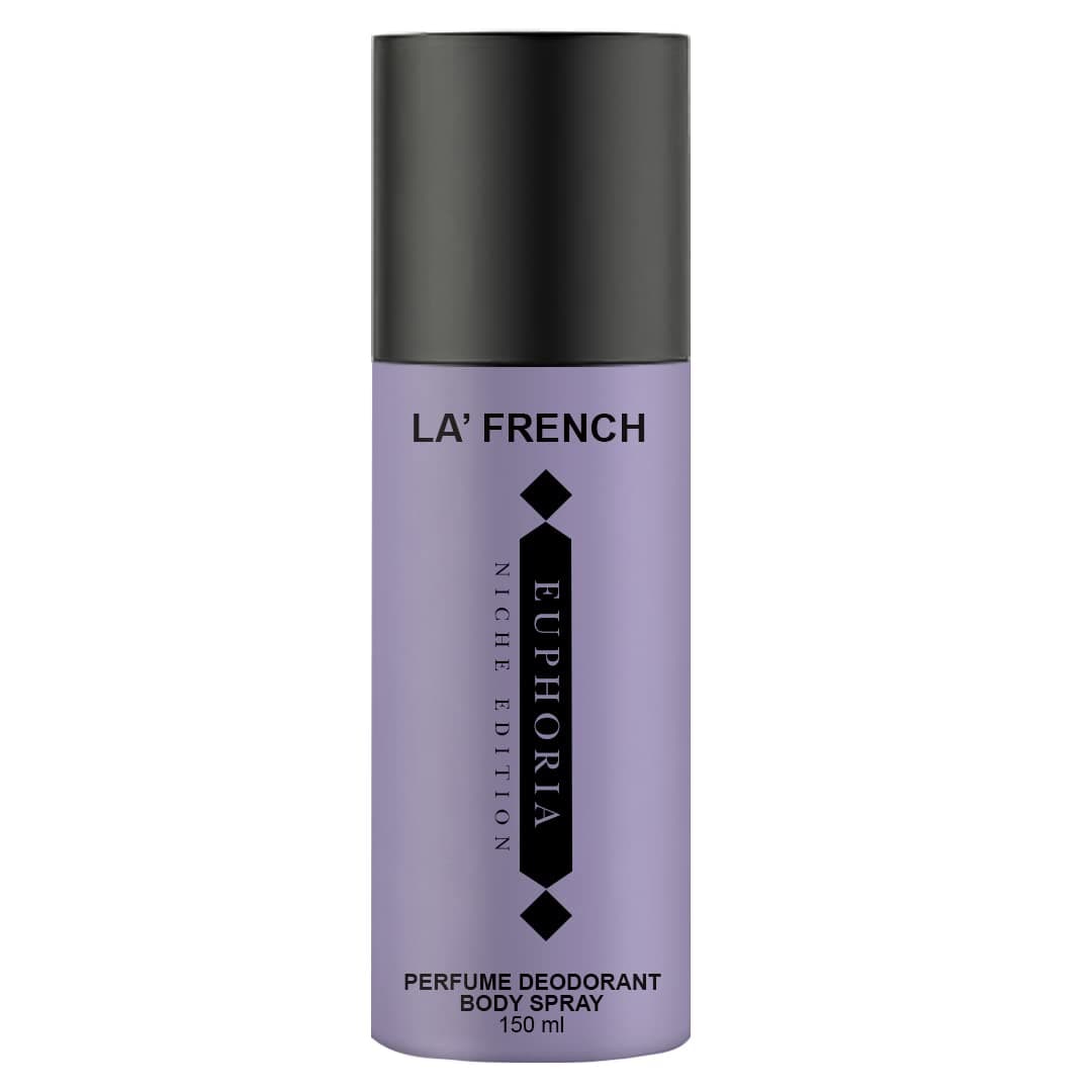 La French Euphoria Unisex Deodorant 150ml Body Spray for Men & Women | Long Lasting Staying Capacity | Deodorant with Fresh Scent| Easy Travel Friendly Unisex Deo