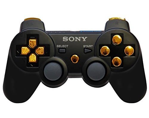 Black/Gold PS3 Rapid Fire Modded Controller 30 Mode for Black Ops 2 Cod Mw3 Sniper Breath Jump Shot Jitter Drop Shot Fast Reload Quick Scope