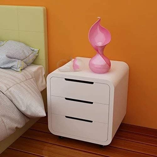 Mp Wood Furniture Pre-Assemble 3 Drawer Storage Bedside Table/Living Room Table/Safa Table/Table with Drawer- Indian Sheesham Wood