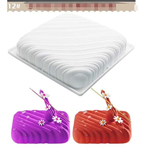 1 pcs 3D silicone cake mold white color, baking mold, mousse chiffon pastry cakes, pan, biscuit, candy, ice cream, jelly, brownie, cookie