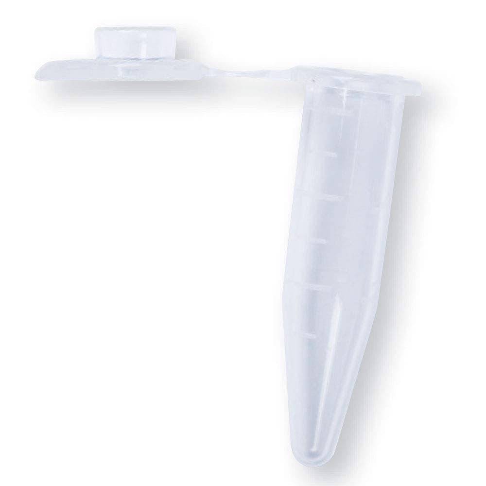 0.6mL Microcentrifuge Tubes, Clear, Polypropylene, 1,000 Tubes, Lot Traceable, Certified DNase & RNase Free