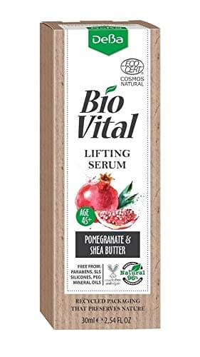 Bio Vital Anti Age Lifting Serum for Face and Neckline with Pomegranate & Argan Oil 96% Natural Age 45+ Vegan Praben Free