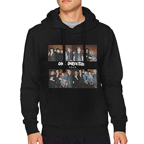 Man One Direction Four Classic Music Band Long Sleeves Hoodie Sweatshirt Black XL Gift