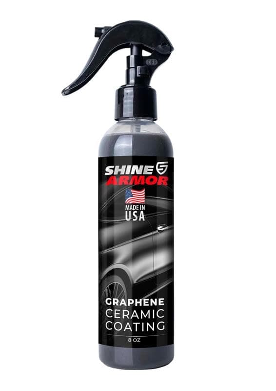 SHINE ARMOR Graphene Ceramic Coating for Car Detailing [8 Fl Oz] Protect your Vehicle Paintwork with Advanced Graphene Detail Spray | Choose American Made Car Cleaning Supplies from